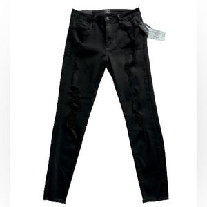 NWT Just Black Women’s Stretchy Mid Rise Distressed Skinny Jeans Size 28